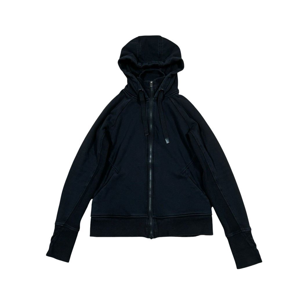 Athleta Triumph Hoodie Women's Sz S Black Full Zip Jacket Sweatshirt - Picture 2 of 15